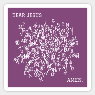 Dear Jesus Amen Sticker